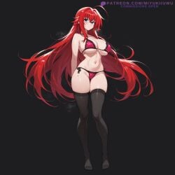 1girls ai_assisted ai_generated big_ass big_breasts blue_eyes curvy curvy_figure female high_school_dxd red_hair rias_gremory thick_ass thick_thighs thighhighs thighs wet wet_body wet_pussy