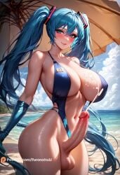 1futa 2025 ai_generated balls beach cum cumshot femdom furanataai futa_focus futa_only futadom futanari half-dressed looking_at_viewer mikumikudance mikumikudance_(medium) mikuo_hatsune moaning penis swimsuit swimwear vocaloid vocaloid_1 vocaloid_2 vocaloid_3 vocaloid_4