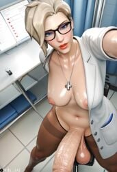 3d ai_generated doctor futa_only futanari mercy milk_itai overwatch solo_futa