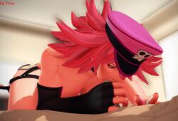 3d animated black_glove fellatio final_fight fingerless_glove gif glove gloved_handjob handjob oral poison_(final_fight) street_fighter street_fighter_v ynoz