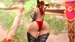 3d alexstrasza anus ass large_breasts long_hair noname55 panties red_hair red_panties solo solo_female standing tagme video world_of_warcraft