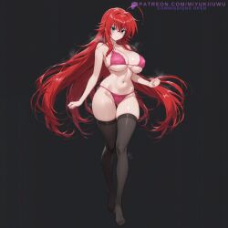 1girls ai_assisted ai_generated big_ass big_breasts blue_eyes curvy curvy_figure female high_school_dxd red_hair rias_gremory thick_ass thick_thighs thighhighs thighs wet wet_body wet_pussy