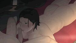 animated animated big_breasts friends_mother milf mother netorare ntr ntrman sucking_penis