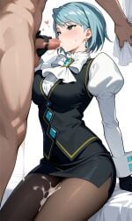 ai_generated blowjob capcom fellatio gyakuten_saiban gyakuten_saiban gyakuten_saiban_2 karuma_mei karuma_mei