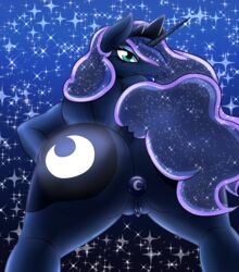 absurd_res anal anal_sex anthro ass big_butt buttplug equid female friendship_is_magic furry genitals hi_res huge_butt jsyrin looking_back mammal my_little_pony nude penetration princess_luna_(mlp) pussy rear_view sex_toy