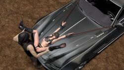 3d 3d_(artwork) arms_above_head arms_up bondage boots bound_wrists captured car car_hood closed_eyes cuffs defeated endured_face exposed_breasts final_fantasy final_fantasy_xv fully_clothed hand_cuffs heel_boots heels helpless high_heels hood hurt iris_amicitia kidnapped leg_grab legs_held_open missionary_position nipples noxformi outside panties panties_aside rape regalia scared shackles skirt skirt_around_belly skirt_lift spread_legs tied tied_hands tied_up torn_clothes trapped