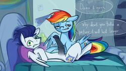 dialogue duo equid equine female feral friendship_is_magic furry genitals hi_res horse imminent_sex male mammal moliere my_little_pony offscreen_character penis pony pterippus rainbow_dash_(mlp) soarin_(mlp) straight surprise wings wonderbolts_(mlp)