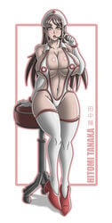 1girls asian bangs big_breasts breasts brown_eyes brown_hair busty cosplay curvaceous curves curvy curvy_figure female gigantic_breasts gloves heels hips hitomi_tanaka hourglass_figure huge_breasts large_breasts legs lips long_hair looking_at_viewer no_bra nurse nurse_cap nurse_uniform open_clothes porn_star seductive shiny_breasts shiny_hair shiny_skin simple_background skimpy skimpy_clothes skimpy_outfit solo takilmar thick_legs thick_thighs thigh_highs thighhighs thighs voluptuous waist white_background white_gloves wide_hips