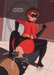 1boy 1boy1girl 1girls ass big_ass big_breasts big_butt bodysuit bondage breasts brown_eyes brown_hair cheating cheating_wife clothed_sex clothing cowgirl_position cum cum_in_pussy cum_inside dat_ass disney dominant_female domino_mask ejaculation elastigirl english_text erect_penis erection exposed_ass female female_on_top female_penetrated female_superhero femdom fingerless_gloves girl_on_top gloves helen_parr high_heel_boots high_heels light-skinned_female light-skinned_male looking_at_partner looking_back male malesub mare_ten mature_female medium_breasts milf open_mouth panties_aside penis pixar rape reverse_cowgirl_position reverse_rape rope rope_bondage sex short_hair skin_tight smooth_skin straight superhero superheroine talking talking_to_another text the_incredibles thick_ass thick_thighs thighhigh_boots thighhighs uncensored unzipped wife zipper