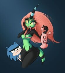 anthro breasts green_nipples green_skin inverted_nipples nipples patreon poppy_(radicalsoda) radicalsoda sonic_(series) sonic_lost_world topless zeti