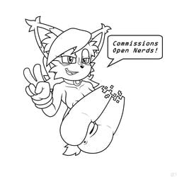 1:1 anthro anus archie_comics ass breasts choker clothing felid feline female genitals gloves handwear hologram jewelry line_art lynx mammal monochrome necklace nicole_the_lynx presenting pussy randomobliquity_(artist) simple_background smile solo sonic_(series) sonic_the_hedgehog_(archie) sonic_the_hedgehog_(comics) sonic_the_hedgehog_(series) speech_bubble