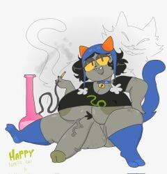 1futa 2022 :3 anthro areolae balls big_ass big_breasts black_hair blue_fur bong bottomless breasts catgirl choker clothing errorplush female futa_only futanari grey_skin hat homestuck hookah horns huge_balls huge_breasts huge_cock looking_at_viewer ms_paint_adventures nepeta_leijon nipples open_mouth penis pounce_de_leon sharp_teeth short_hair shortstack sitting smoking solo stockings tail text troll underboob white_background white_fur yellow_eyes