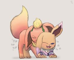 1boy 1girls 2020 accessory ahe_gao all_fours alternate_color armwear big_ears big_tail blonde_hair blue_eyes blue_nose brother brother_and_sister chest_tuft closed_eyes clothing digital_media_(artwork) dipstick_ears dipstick_tail doggy_style duo ears_down eevee eeveelution elbow_gloves fangs female feral flareon from_behind_position fur furry gloves gradient_hair hair hair_accessory hairband handwear hi_res incest interspecies jewelry leaf leg_markings male markings multicolored_ears multicolored_tail necklace nintendo onomatopoeia open_mouth orange_body orange_fur original_character paws pink_body pink_fur pivoted_ears pokémon_(species) pokemon pokemon_rgby rdroid red_body red_fur sex shaded sibling signature simple_background sister smile socks_(marking) sound_effects standing text tuft twincest twins video_games yellow_body yellow_fur