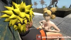 1boy 1girls 3d 3d_(artwork) animated animated_gif clothed_male_nude_female gif headband howak naruto naruto_shippuden outdoors sex source_filmmaker temari uzumaki_naruto