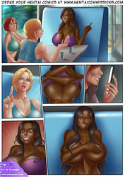 big_breasts breasts comic dark-skinned_female dark_skin female interracial male otakusexart page_1 undressing uzonegro