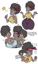 afro angry ass big_ass big_breasts black_eyes breasts clenched_teeth closed_eyes comic dark-skinned_female dark-skinned_male daughter_is_bigger female male mother mother_and_daughter mother_and_son shrug small_breasts smile text thick_thighs thumbs_up wappah wappah_wilson_(wappah) wappai_wilson_(wappah) whoopie_fitzgerald_(wappah)