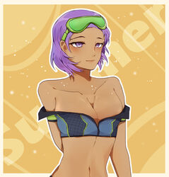 bikini female female_only overwatch overwatch_2 purple_eyes purple_hair rainmonogatari solo_female sombra summer_games_series tagme tulum_sombra