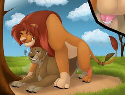 absurd_res bodily_fluids character_alira character_zeykoyu cum deanka disney duo felid feline female feral genital_fluids genitals hi_res lion male mammal pantherine simba straight the_lion_king