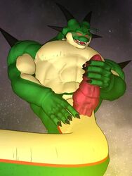 animated anthro bara blush cum dragon dragon_ball dragon_ball_z erection furry male male_only maphi_assassin masturbation orgasm penis porunga scalie solo solo_male tagme video