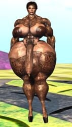 1futa areolae breasts curvy dark-skinned_futanari erect_nipples erection extreme_muscles futa_only futanari huge_breasts hyper hyper_ass hyper_penis large_areolae muscular_futanari nipples nude penis realistic second_life solo_futa thesusman thunder_thighs wide_hips