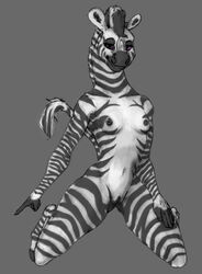 anthro breasts equid equine female hair hi_res mammal nude short_hair sketch small_breasts solo striped_body stripes zebra zebrov