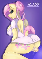 absurd_res anthro ass big_breasts big_butt bodily_fluids breasts clothed clothing dress equid equine female female_penetrated fluttershy_(mlp) friendship_is_magic furry genital_fluids hi_res looking_back male male_penetrating male_penetrating_female mammal my_little_pony no_underwear penetration pterippus pussy_juice renegade-157 straight straight_hair wings