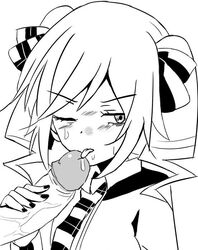 angry blowjob blush disembodied_penis fellatio female licking_penis rouge_(witch's_heart) witch's_heart