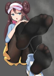 1girls ass big_breasts black_legwear black_pantyhose blue_eyes blush brown_hair clothed clothed_female feet feet_up female female_only foot_focus hair_bun half-closed_eyes human jkisaradu long_hair looking_at_viewer nintendo open_mouth pantyhose pokemon pokemon_bw2 pov_feet presenting_feet rosa_(pokemon) shoes shoes_removed sitting skirt smell solo solo_focus source_request steam thick_thighs tongue wide_hips