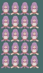 ahe_gao black_eyes disembodied_penis meryl_hinton oddity_(game) pixel_art purple_hair skirt skirt_lift vaginal_penetration wink