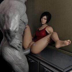 1boy 1girls 3d 3d_(artwork) ada_wong ada_wong_(adriana) anal anal_only anal_penetration animated asian asian_female avstral blender bored capcom eye_contact female female_penetrated human large_penetration mr_x no_sound not_furry red_dress resident_evil resident_evil_2 resident_evil_2_remake sex spread_legs stomach_bulge straight tyrant uncensored unfazed_by_stomach_bulge video x-ray