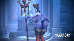 3d big_ass big_breasts cosplay draenei hooves horns snoopz tail warcraft world_of_warcraft