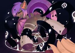 absurd_res anus bat_pony deity dripping duo equid female female/female group hasbro hi_res hooves ink inky_quills mammal my_little_pony oral oral_penetration penetration skylarty summoning summoning_circle tentacle tentacle_in_mouth tentacle_in_vagina tentacle_penetration underhoof vaginal_penetration