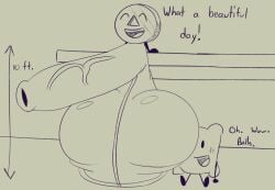 1boy 1girls animate_inanimate assertive_kiwami balls_in_face battle_for_dream_island bfdi dialogue hyper hyper_balls hyper_genitalia hyper_penis hyper_testicles nickel_(bfdi) object_show object_shows oblivious osc pillow_(bfdi) small_but_hung the_power_of_two tpot veiny veiny_penis