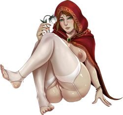 1girls absurd_res absurdres alternate_version_available anus areolae armwear ass ass_shot big_ass big_breasts blonde_hair bottomless bracelet breasts capelet elden_ring feet female female_focus flower fromsoftware garter_belt garter_straps green_eyes hair handwear headwear high_resolution highres holding_object hood lips mole mole_on_breast mole_on_thigh necklace neckwear nipples nude_stockings pussy red_hood ring roderika_(elden_ring) thighhighs topless vaenerik_naarla vagina white_thighhighs
