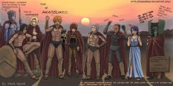 1girls 6+boys 8boys akatsuki_(naruto) blue_skin deidara female hidan hoshigaki_kisame konan male muscle naruto pain_(naruto) parody sasori tobi topless uchiha_itachi uchiha_obito zetsu