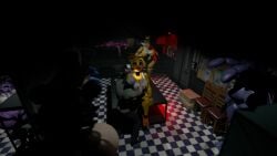 1cedev_ 3d 3d_(artwork) apexofmods beak bonbon_(fnaf) bonnet_(fnafsl) female five_nights_at_freddy's fnaf looking_at_viewer male male/female mishuyuu_(modeler) multiple_females multiple_girls octal_(modeler) purple_guy_(fnaf) repair repairing sfm solo_male source_filmmaker toy_chica_(fnaf) withered_bonnie withered_chica withered_freddy