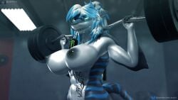 abs anthro anthro_only athletic athletic_anthro athletic_female big_ass big_breasts big_butt big_thighs blue_eyes breasts breasts_out female female_only fit fit_female furry furry_female furry_only glowing glowing_eyes looking_at_viewer muscular muscular_anthro muscular_female nika_sharkeh nude nude_anthro nude_female pussy samtrix scalie scalie_female scalie_humanoid scalie_only shark shark_girl shark_humanoid shark_tail shark_teeth sweat sweatdrop sweating white_body white_hair white_skin