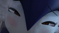 1girls 3d blush chandra_(lucyfercomic) female female_only gardevoir hair_between_eyes half-closed_eyes kissing landscape long_hair looking_at_viewer meddlade pleasure_face pleasured_female pokemon pokemon_(species) pov pov_eye_contact pov_kiss purple_hair sfm solo solo_female steam steaming_body yellow_eyes