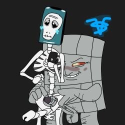 2boys 2d anal_sex anpali_babel big_dick big_penis black_eyes block_blast blocky_body bones dick gay gray_body hair italian_brainrot italian_brainrot_animals meme penis phone phone_screen pot_hospot red_eyes sex tagme tagme_(artist) tagme_(character) tiktok