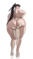 back_view bbw bodysuit eve_(stellar_blade) fat fat_female huge_ass softon solo solo_female standing stellar_blade weight_gain