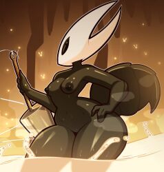 1girls 2_horns alternate_body_type alternate_breast_size arthropod artist_name big_ass big_breasts big_butt black_body black_skin breasts bubble_ass bubble_butt bug bug_girl female female_only hollow_knight hollow_knight:_silksong hornet_(hollow_knight) large_ass large_breasts large_butt silksong veryevilvatta