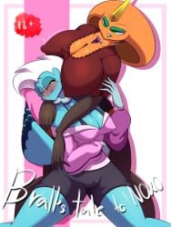2girls animal_humanoid anthro ass avian avian_humanoid big big_ass big_breasts bird bird_girl bird_humanoid blue-skinned_female blue_body blue_skin brall_(pinkshonen) breasts bust busty chest cobra curvaceous curvy curvy_figure digital_media_(artwork) female hips hourglass_figure huge_ass huge_breasts humanoid large_ass large_breasts legs mature mature_female noko_(pinkshonen) orange-skinned_female orange_body orange_skin pinkshonen serpentine slim_waist snake snake_hood snake_humanoid thick thick_hips thick_legs thick_thighs thighs voluptuous waist white_hair wide_hips