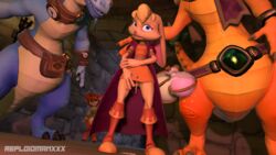 3d activision anthro bianca_(spyro) bodily_fluids clothing dragon elora female genitals hi_res humanoid lagomorph leporid mammal pussy rabbit reploidmanxxx solo source_filmmaker spyro_reignited_trilogy spyro_the_dragon video_games