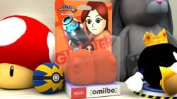 3d amiibo big_breasts breast_expansion glamrockchatty huge_breasts hyper_breasts king_bob-omb mii mii_gunner mii_gunner_(smash_4) princhurnin quick_ball super_mushroom super_smash_bros. super_smash_bros._for_nintendo_3ds_and_wii_u