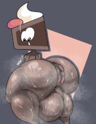 animate_inanimate anthro_male anthrofied ass ass_bigger_than_head ass_focus battle_for_dream_island bfdi cake_(bfdi) fat_balls femboy huge_ass huge_ass_(male) huge_balls huge_butt hyper hyper_ass looking_at_self male male_only massive_ass massive_balls nude nude_male object_show object_show_community object_shows puffy_anus solo sweat sweating sweaty_body sweaty_butt the_power_of_two thick tpot yeah_(artist)