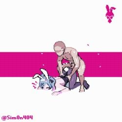 1boy 1girls 2d 2d_animation ambiguous_penetration animated anonymous_male artist_name ass_up_face_down blue_hair bulldog_position bunny_ears bunny_girl bunny_tail bunnysuit doggy_style doggy_style_position doggystyle_position face_down_ass_up faceless_male hands_on_hips hatsune_miku heart heart_symbol hips_grab looking_down pink_background pixel_art rabbit_hole_(vocaloid) round_ass sex sex_from_behind sim0n404 simple_background top-down_bottom-up vocaloid watermark white_background