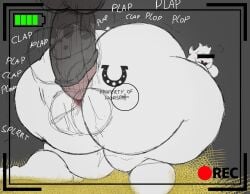 1boy 1girls alternate_version_available anal anal_sex animal_genitalia anthro anus ass ass_bigger_than_head balls balls_deep big_ass big_balls big_butt big_penis body_writing bubble_butt censor_bar censored censored_eyes clapping_cheeks curvaceous curvy curvy_figure deep_penetration disembodied_penis english_text equine equine_genitalia equine_penis erection female feral furry goat horns horse horseballs horsecock horseshoe_tattoo huge_ass huge_balls huge_cock lulusan98 male mature_female milf motion_lines nude onomatopoeia open_mouth penis plap recording tattoo text thick_thighs toriel undertale voluptuous voluptuous_female wide_hips zoophilia