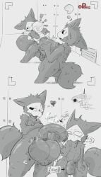 absurd_res anthro badartist balls big_balls big_penis bodily_fluids canid canine canis changed_(video_game) cock_vore cum cum_on_penis cum_vore dark_latex digestion duo expansion forced genital_fluids genitals hi_res male male/male mammal penile penis penis_size_difference size_difference unwilling_prey vore wolf