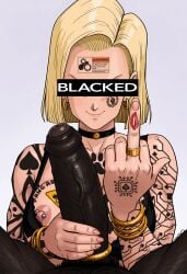 1boy 1boy1girl 1girl1boy absurd_res absurdres ai_assisted ai_generated android_18 blonde_hair blue_eyes bra bracelets breasts censor_bar censored cheating_wife choker cock_ring curvy_figure dark-skinned_male dragon_ball dragon_ball_z earrings erection female foreskin high_resolution highres interracial jewelry large_breasts large_penis lingerie male male_pov mature_female medium_hair middle_finger nipple_piercing nipple_slip ntr penis qos qos_tattoo queen_of_spades queen_of_spades_symbol queen_of_spades_tattoo raleu10 ring short_hair smug tattoo tattoo_on_arm tattoo_on_breast tattoo_on_butt tattoo_on_chest tattoo_on_face tattoo_on_legs tattoo_on_thigh tattooed_arm tattoos uncircumcised veiny_penis