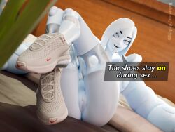 1girls 2025 3d 3d_(artwork) airie_(fortnite) alternate_version_available bed bed_sheet bedroom blender drdrigg epic_games female female_focus female_only fortnite fortnite:_battle_royale hi_res highres horny horny_female legs_up looking_at_viewer nike on_bed pose posing pussy pussy_lips see-through see-through_body see-through_skin showing_off sitting sneakers text vagina watermark